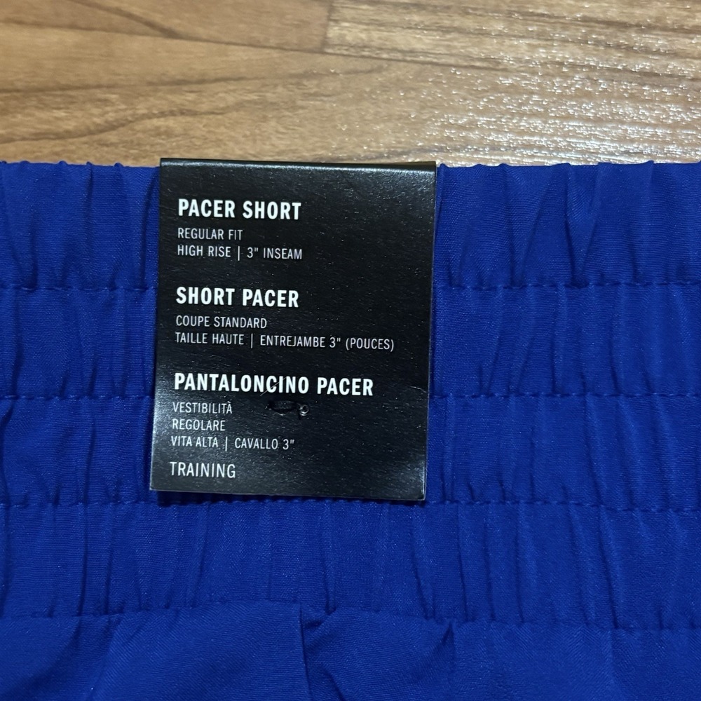 Adidas Pacer Short Regular Fit High Rise 3" Inseam Royal Blue Women's Large - Picture 4 of 5